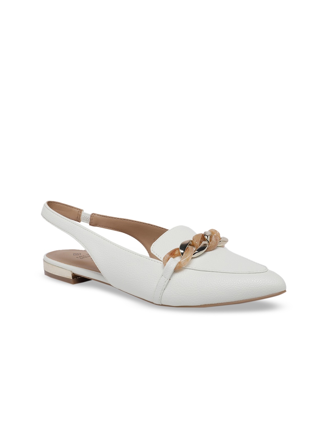 

Call It Spring Women White Solid Mules