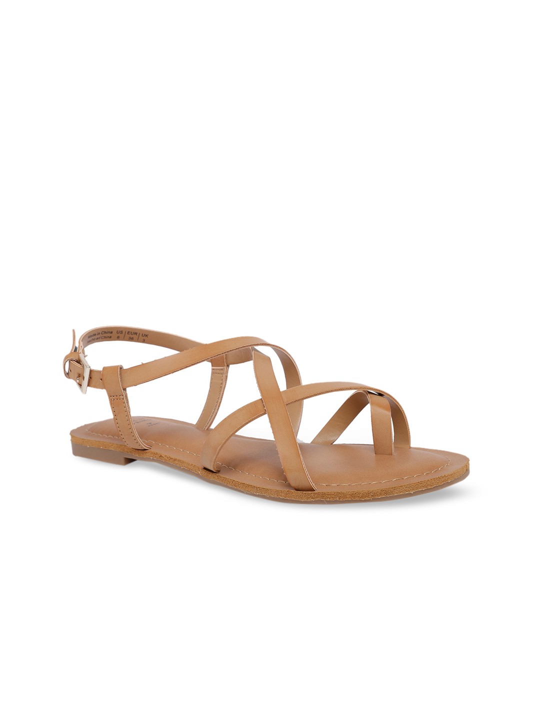 

Call It Spring Women Brown Open Toe Flats