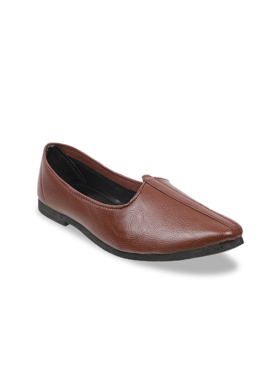 

Vardhra Men Brown Solid Leather Loafers
