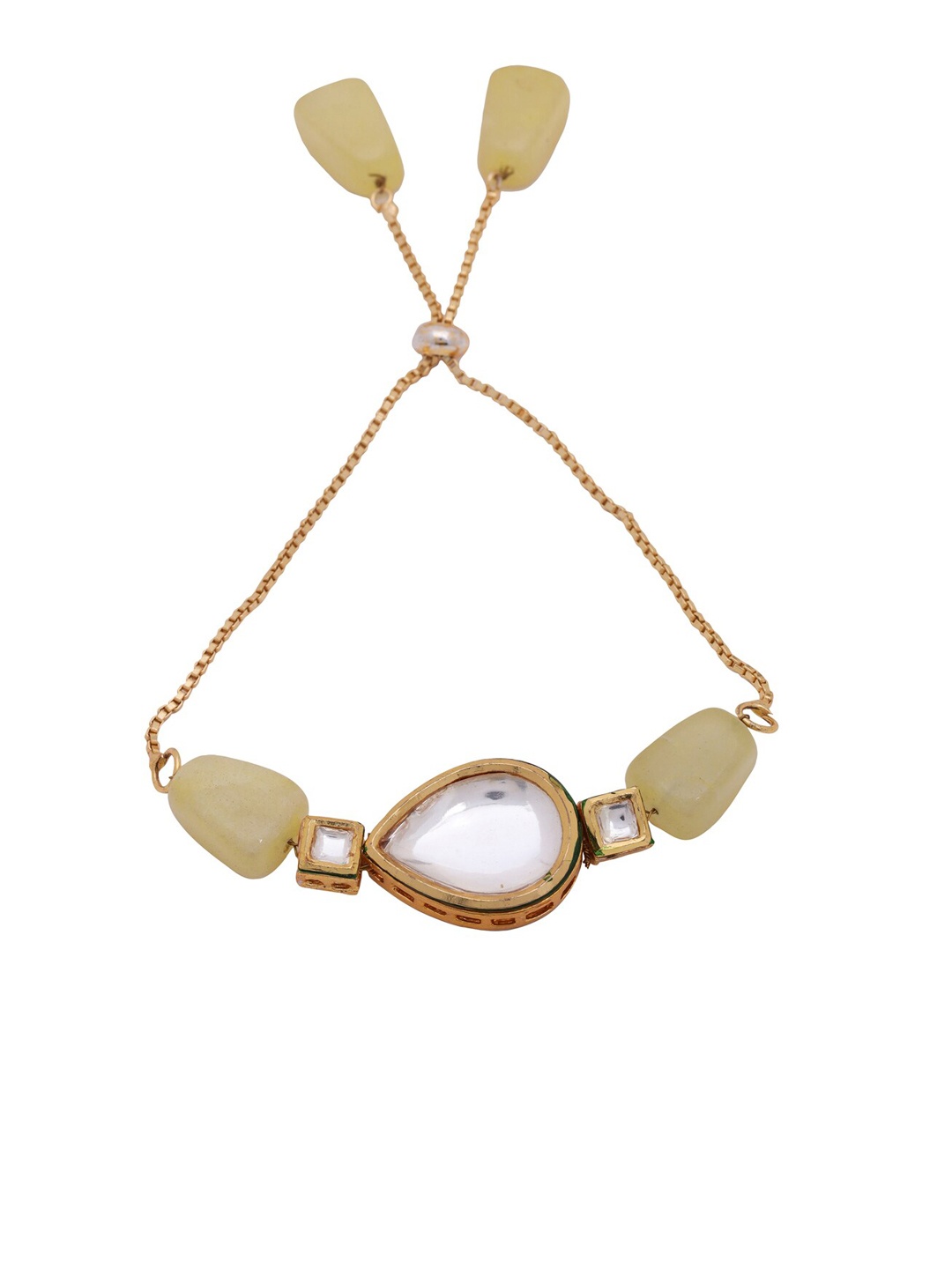 

Shoshaa Gold-Plated Handcrafted Wraparound Bracelet, Yellow