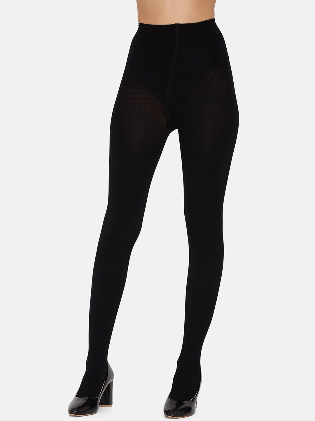 

Da Intimo Women Black Solid Shapewear Integrated Stockings DSS-10