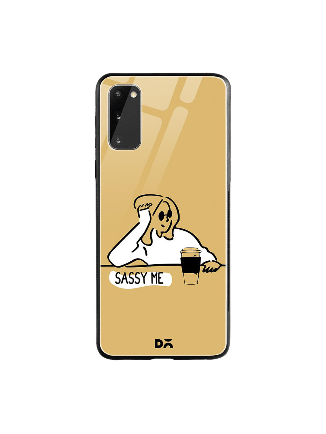 

DailyObjects Mustard Yellow & White Sassy Me Samsung Galaxy S20 Shock Absorbent Glass Case