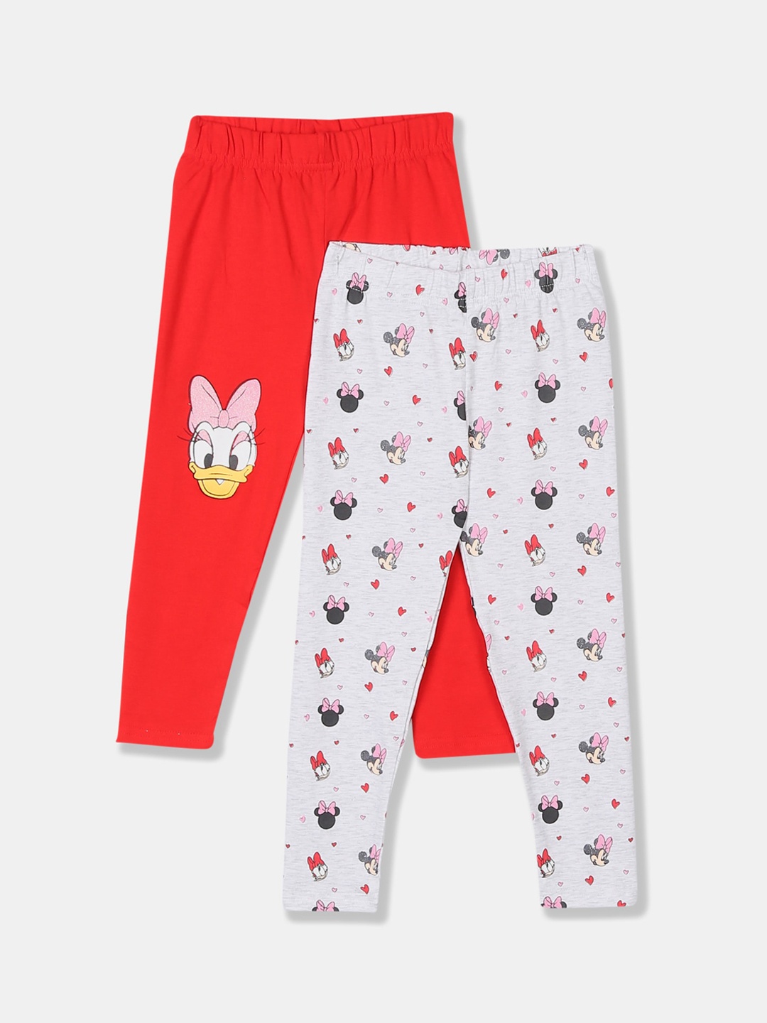 

Colt Girls Pack Of 2 Disney Printed Knit Ankle-Length Leggings, Red