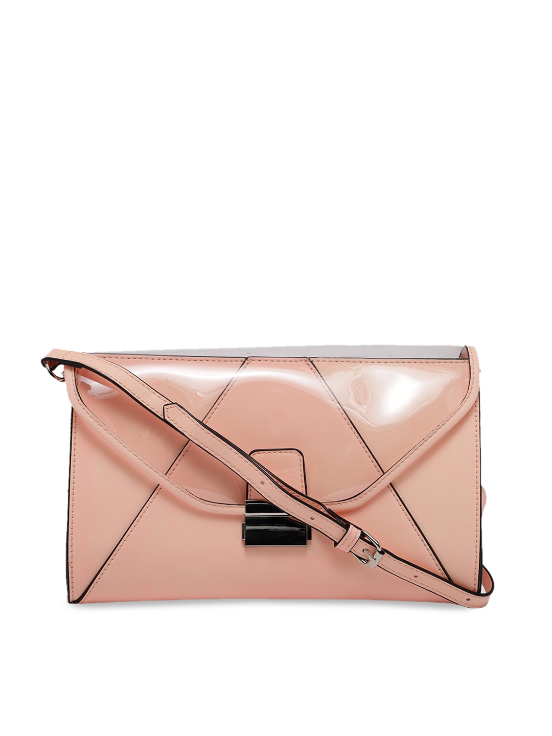

Call It Spring Pink Striped Foldover Clutch