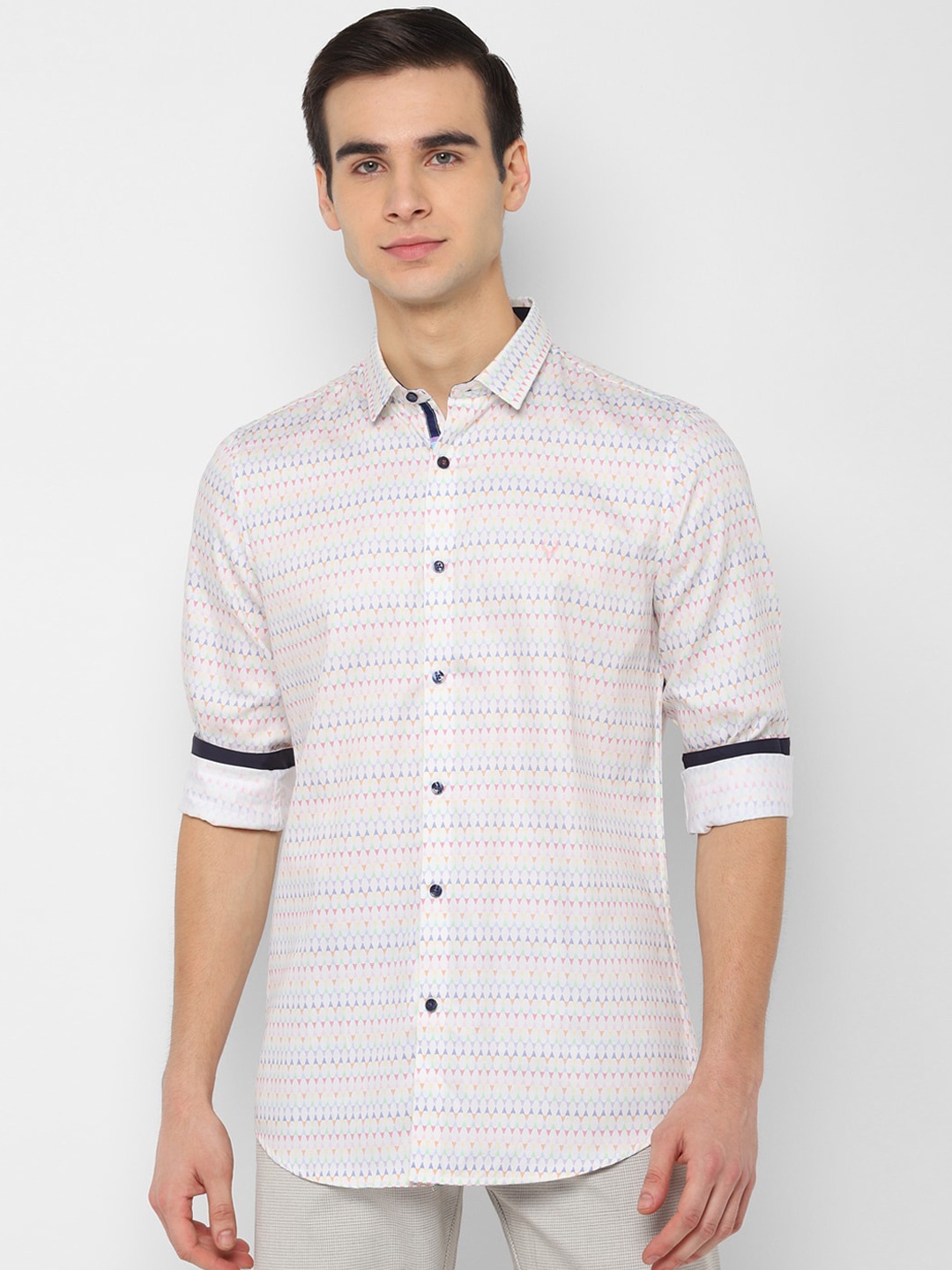 

Allen Solly Sport Men Multicoloured Slim Fit Printed Casual Shirt, Multi