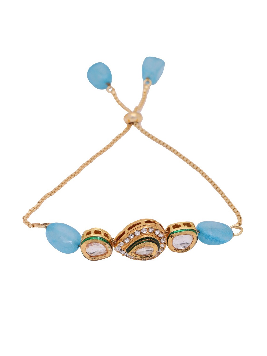 

Shoshaa Blue Gold-Plated Handcrafted Wraparound Bracelet