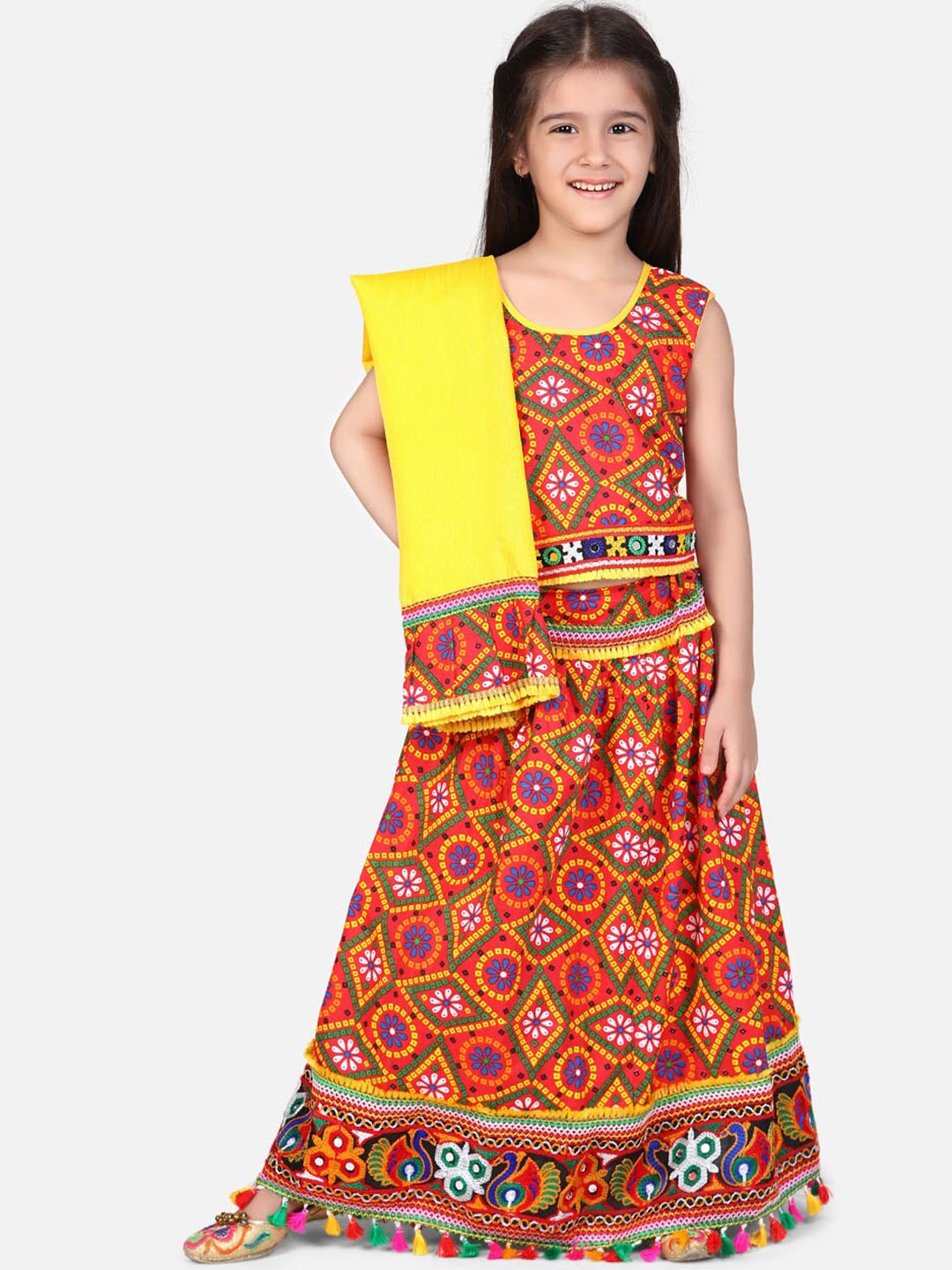 

BownBee Red Ready to Wear Lehenga & Blouse with Dupatta