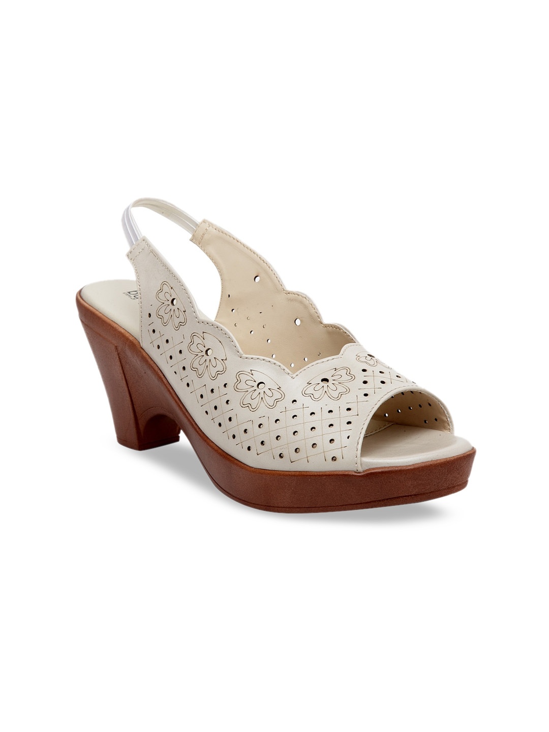 

Butterflies Women Cream-Coloured Solid Peep Toes