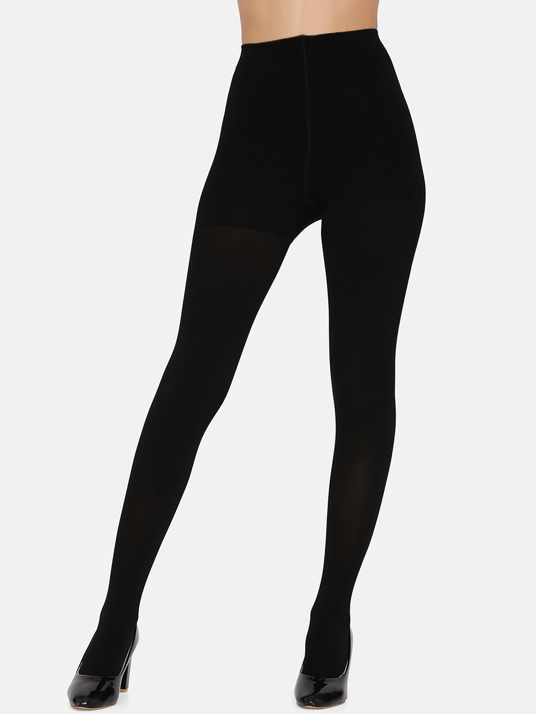 

Da Intimo Women Black Solid Shapewear Integrated Stockings DSS-05