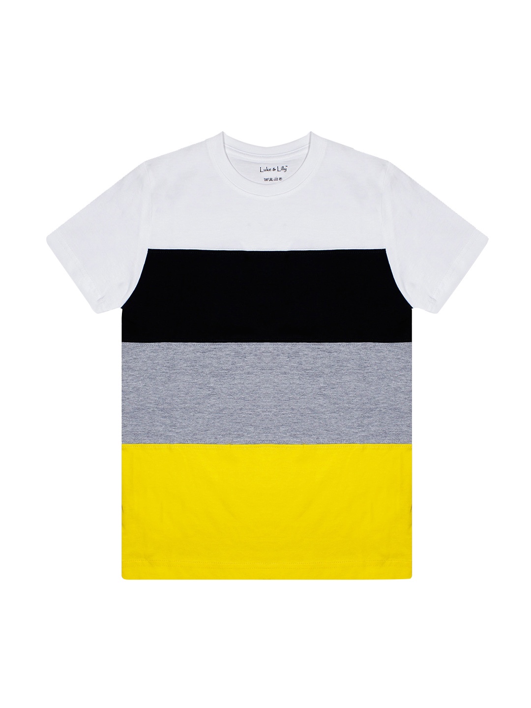

Luke & Lilly Boys Multicoloured Colourblocked Round Neck T-shirt, Multi