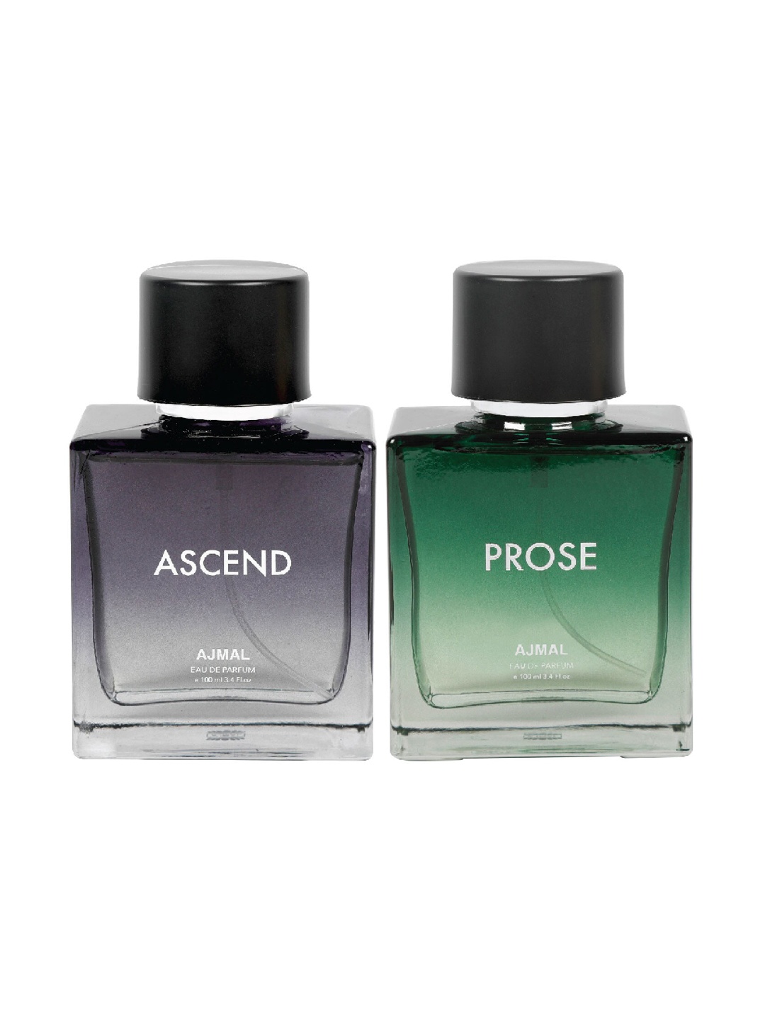 

Ajmal Unisex Pack Of 2 Ascend Perfumes & Prose EDP Scent for Skin 100 ml Each, Grey
