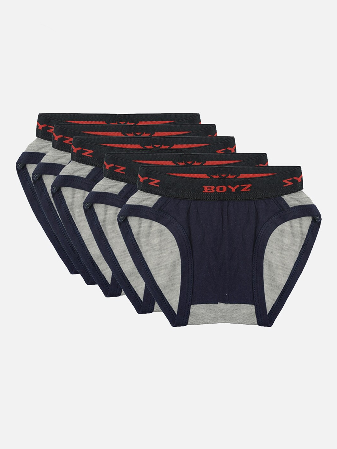 

TINY HUG Infant Boys Pack Of 5 Assorted Basic Briefs