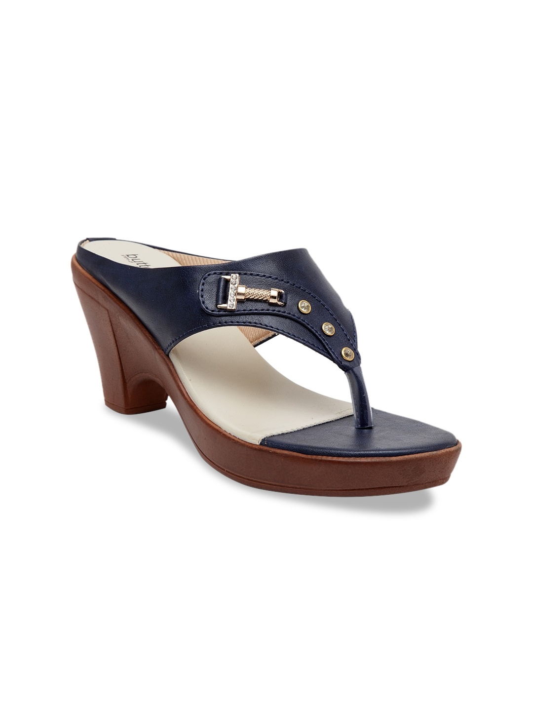 

Butterflies Women Navy Blue Embellished Block Heels