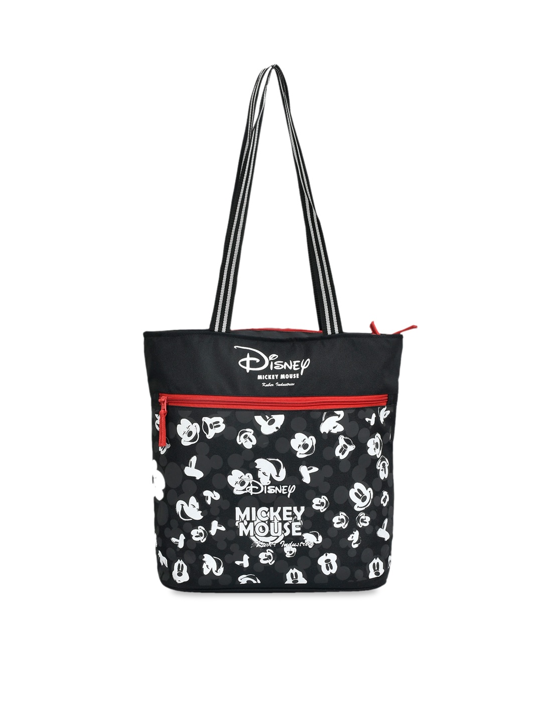 Kuber Industries Black & White Mickey Mouse Printed Tote Bag