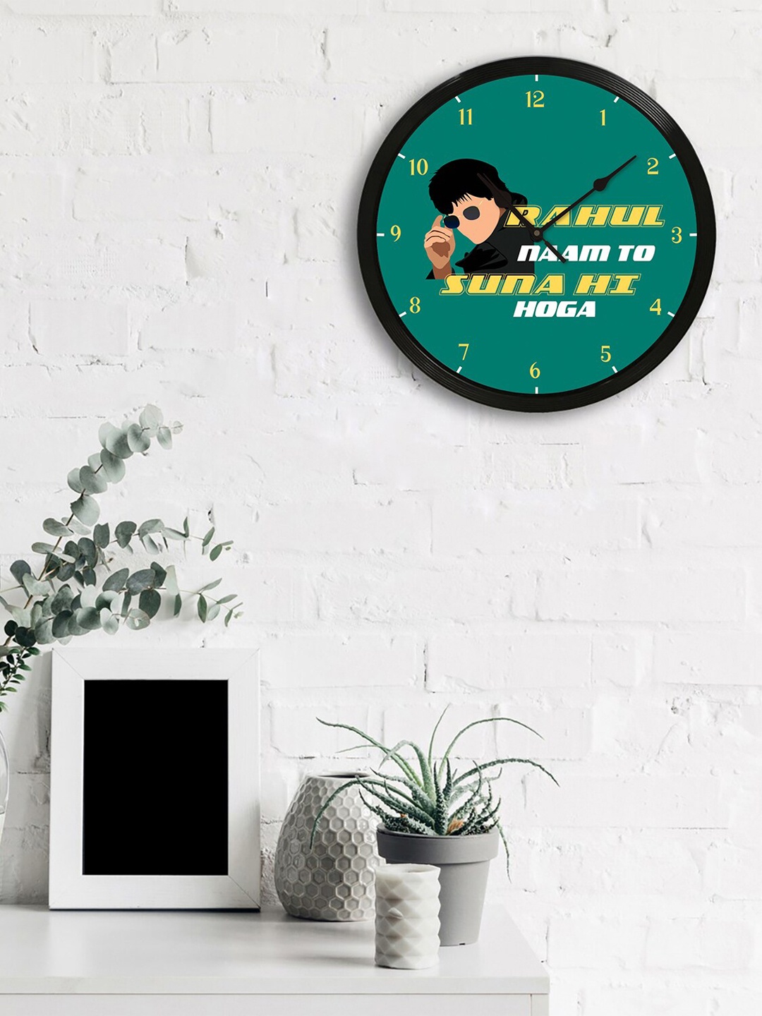 

eCraftIndia Black Round Printed Analogue Wall Clock