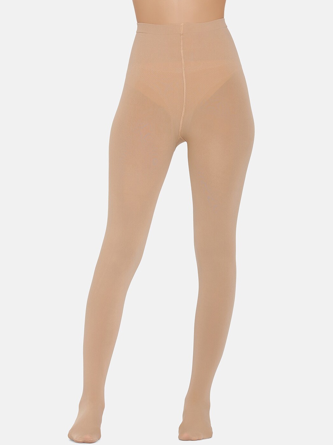

Da Intimo Women Beige Solid Shapewear Stockings DSS-05