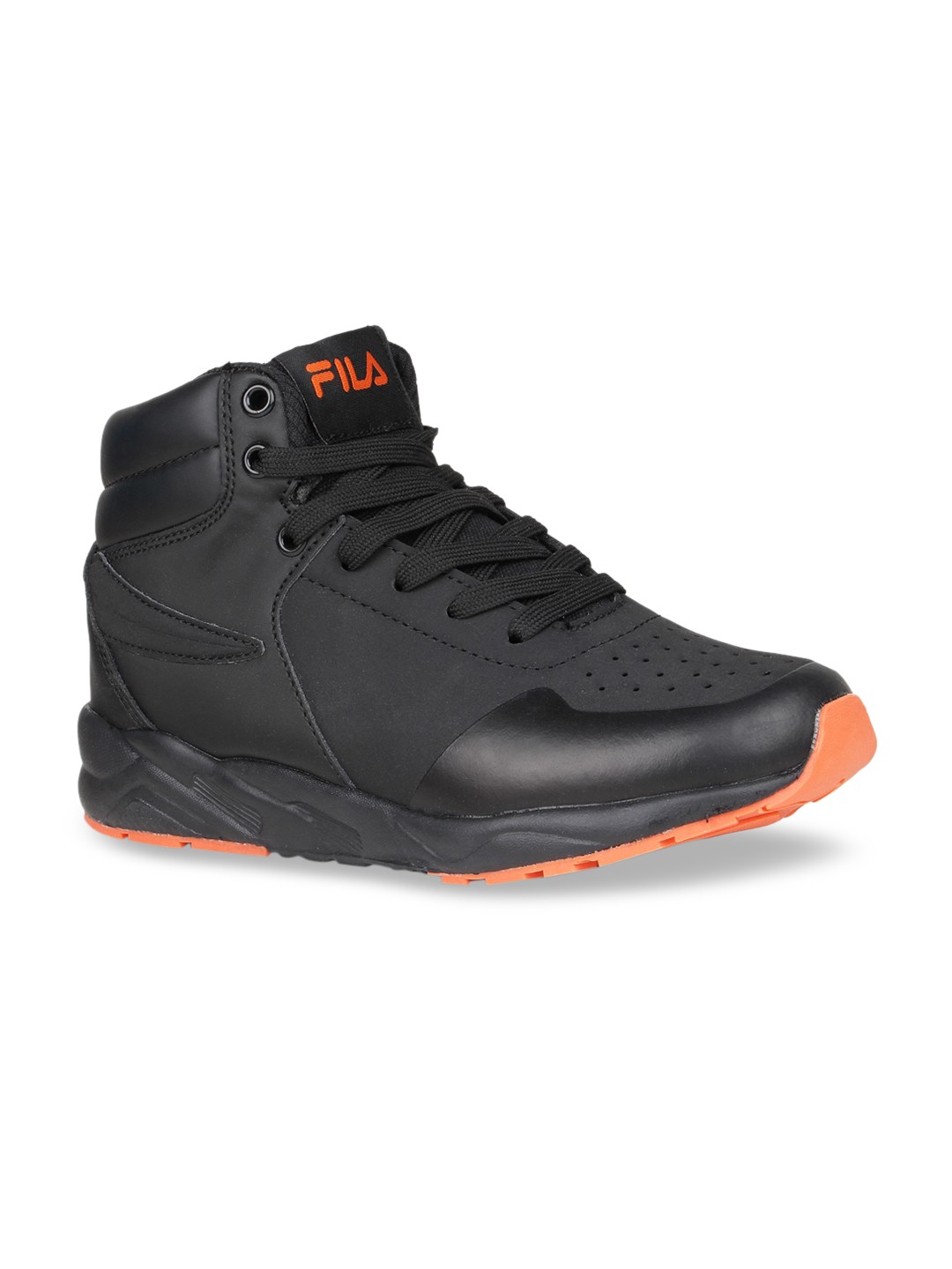 

FILA Kids Black & Orange Colourblocked Sneakers