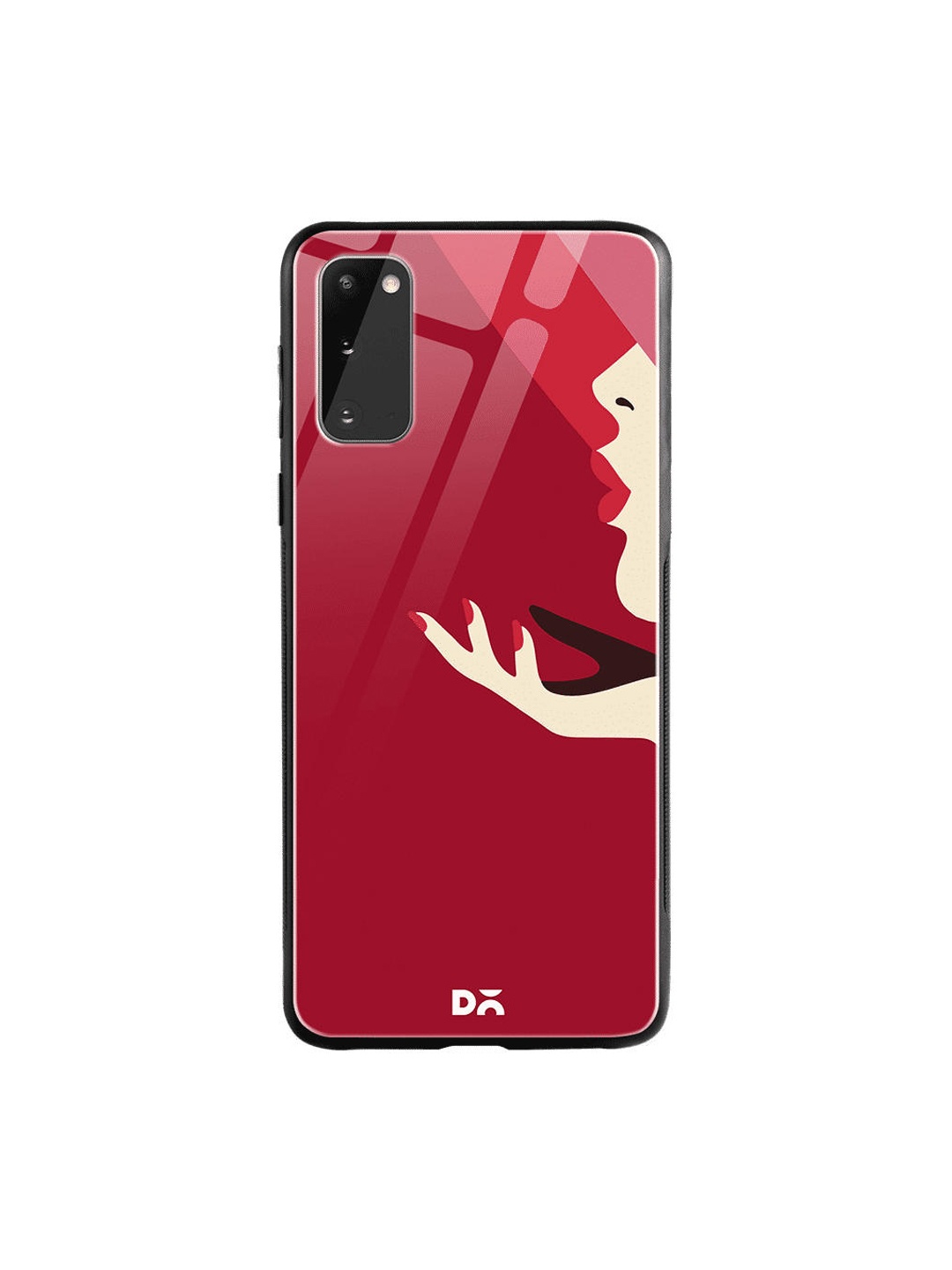 

DailyObjects Red & Beige Flying Kiss Samsung Galaxy S20 Shock Absorbent Glass Case
