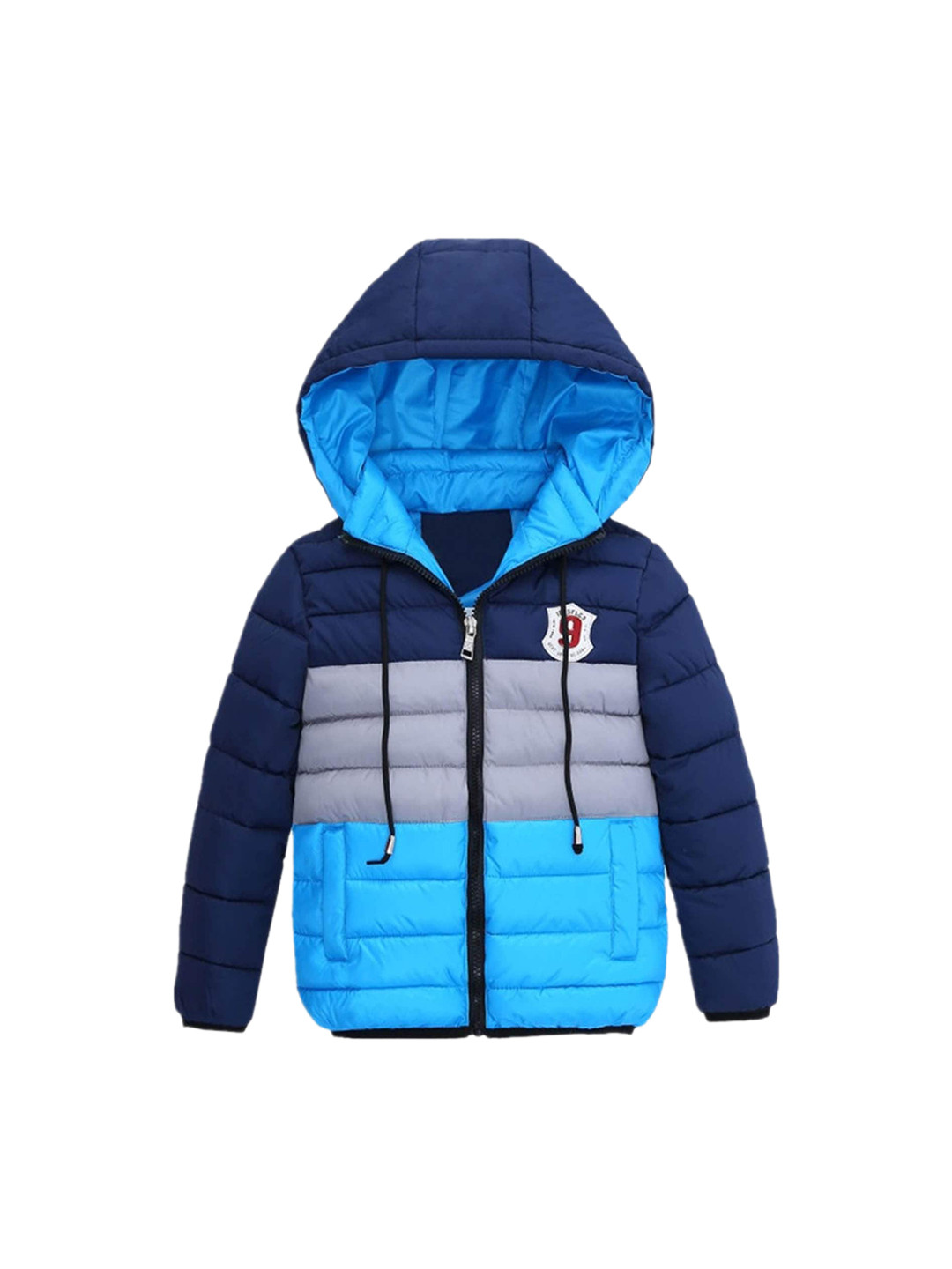 

AD & AV Boys Blue Colourblocked Puffer Jacket