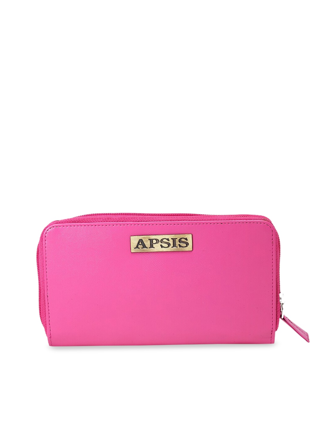 

Apsis Women Pink Solid Zip Around Wallet