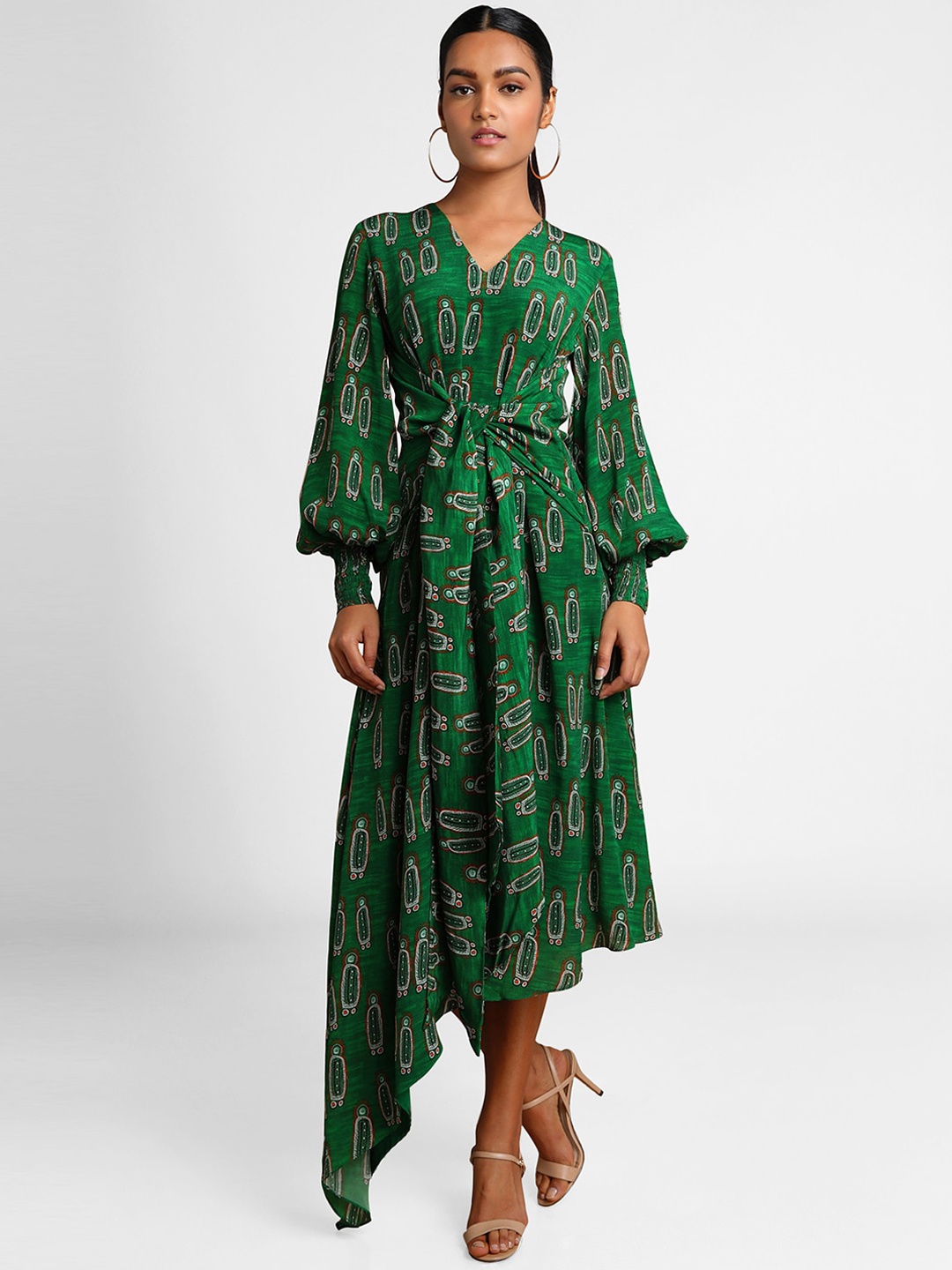 

Masaba Women Green Printed Maxi Dress