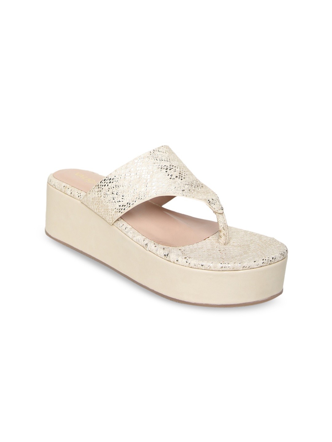 

VALIOSAA Women Gold-Toned Textured Heels