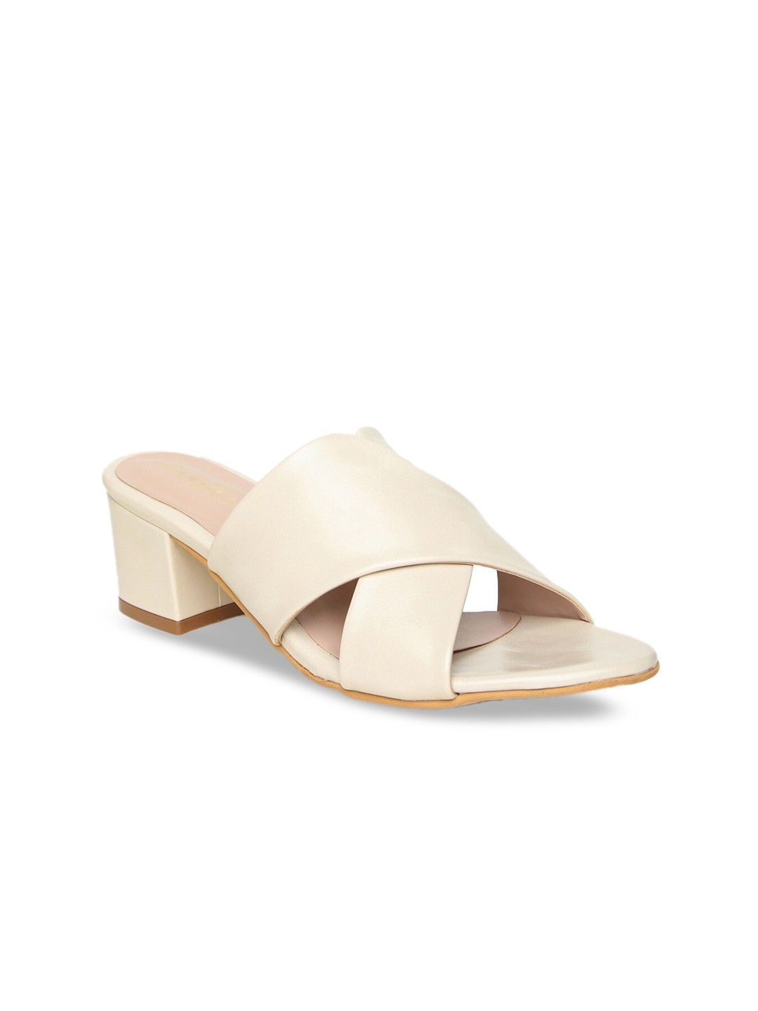 

VALIOSAA Women Cream-Coloured Solid Heels