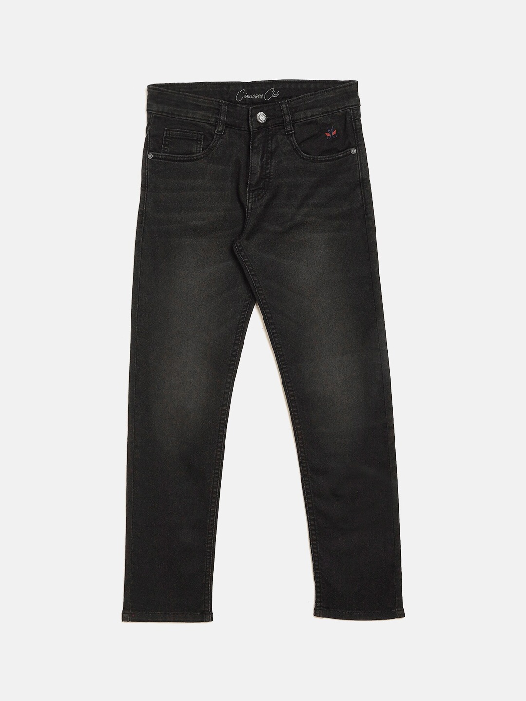

Crimsoune Club Boys Black Slim Fit Mid-Rise Clean Look Jeans