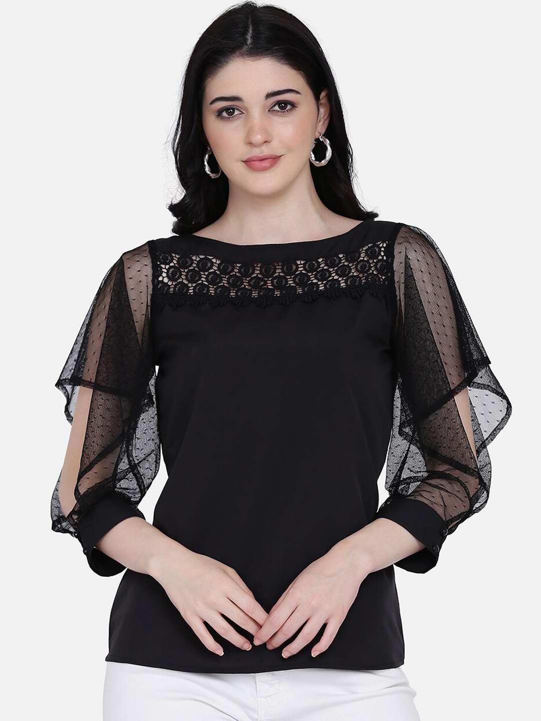 Eavan Women Black Solid Top
