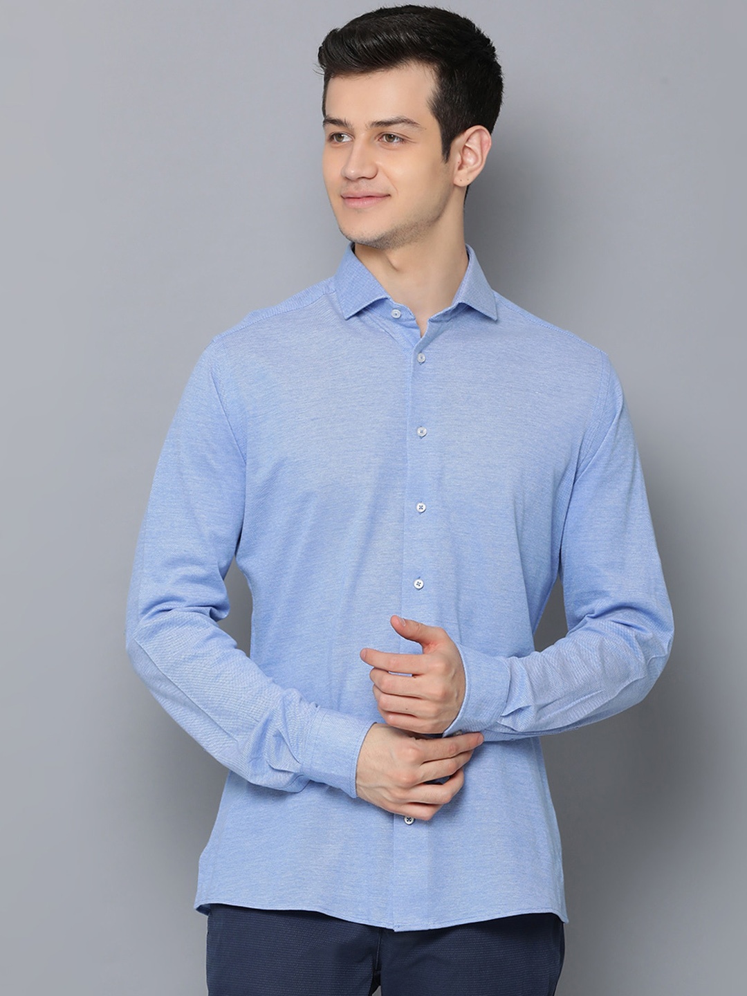 

Bruun & Stengade Men Blue Slim Fit Solid Casual Shirt