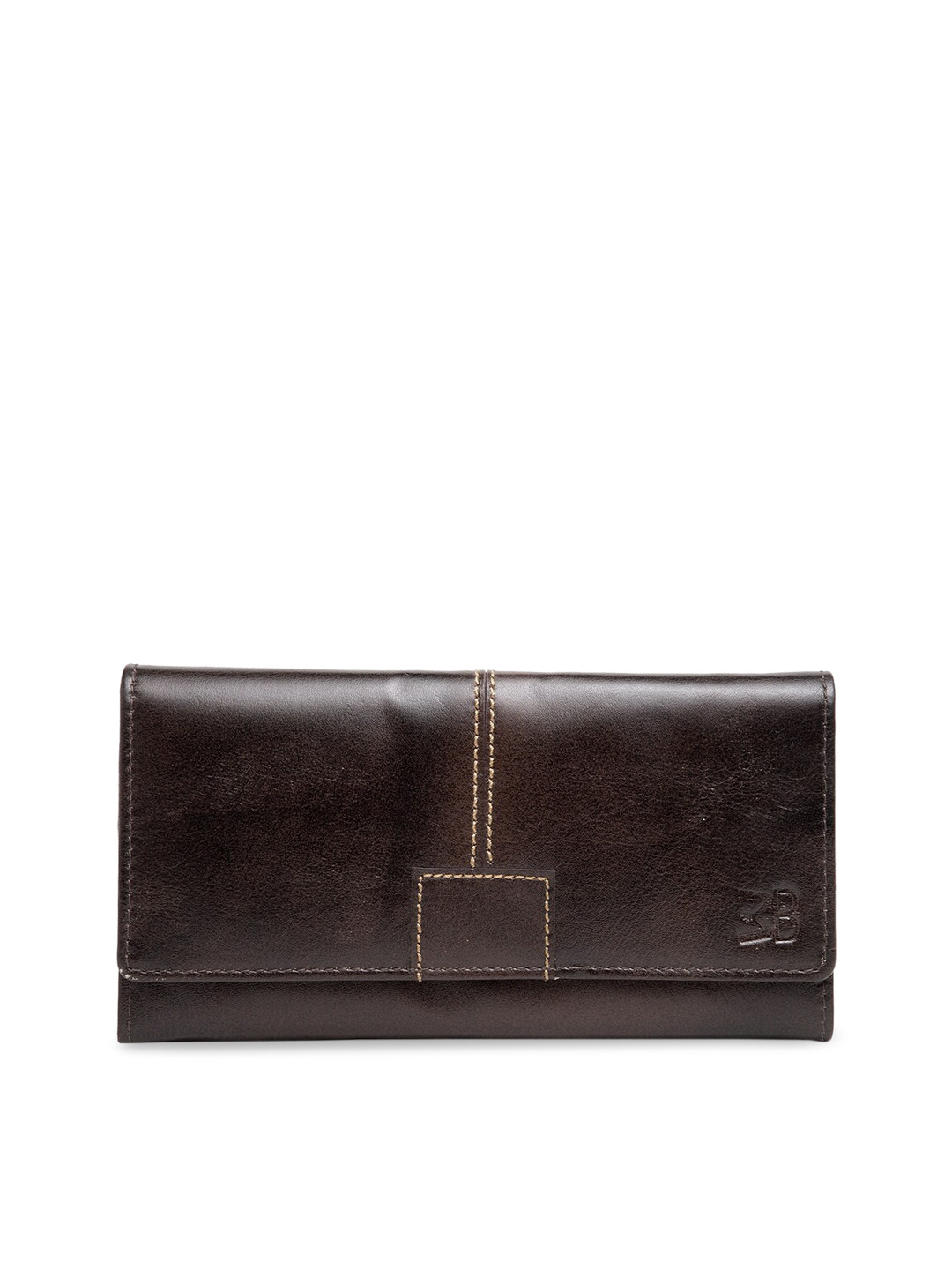 

WELBAWT Brown Solid Leather Clutch