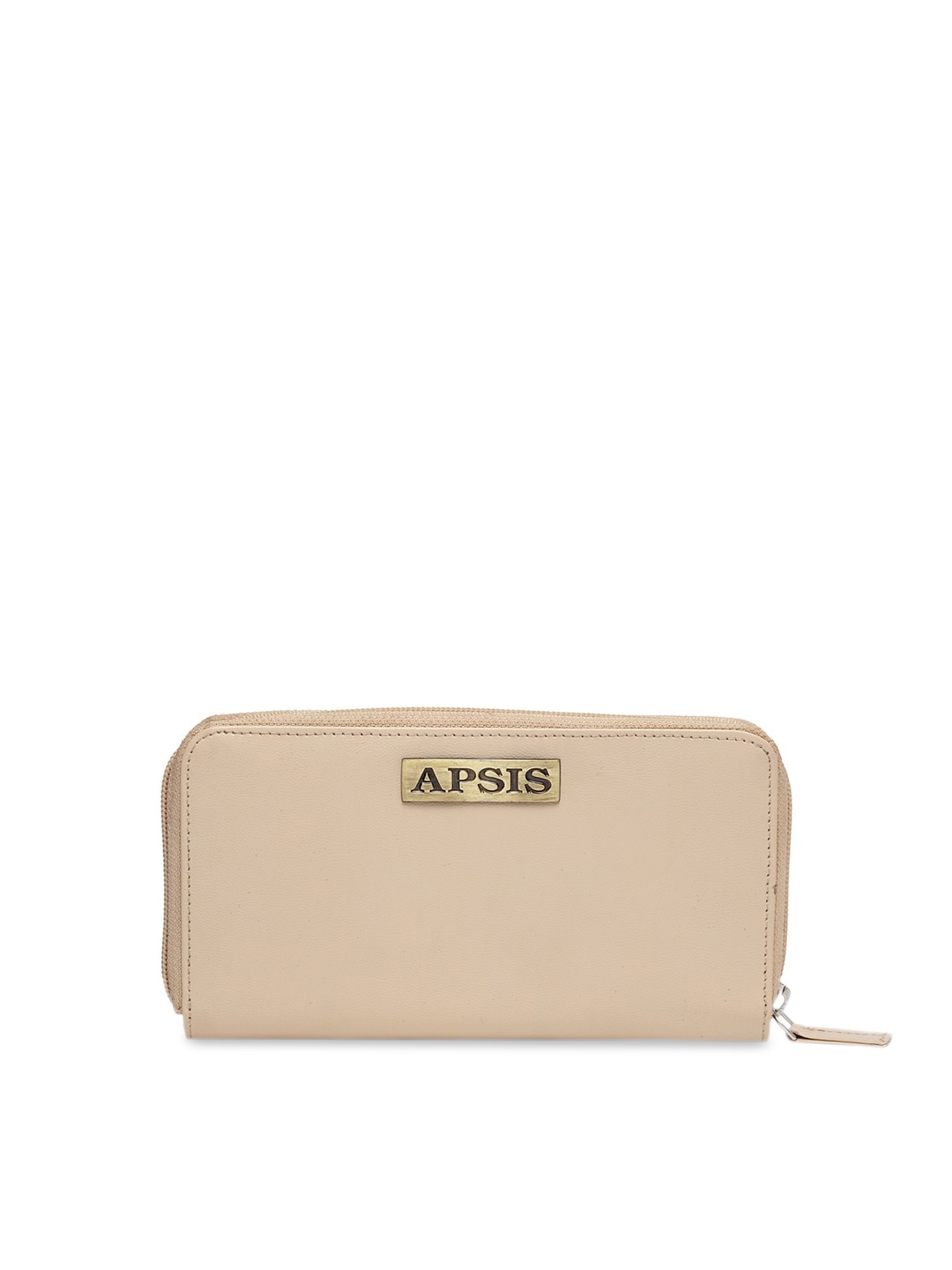 

Apsis Women Beige Solid Zip Around Wallet