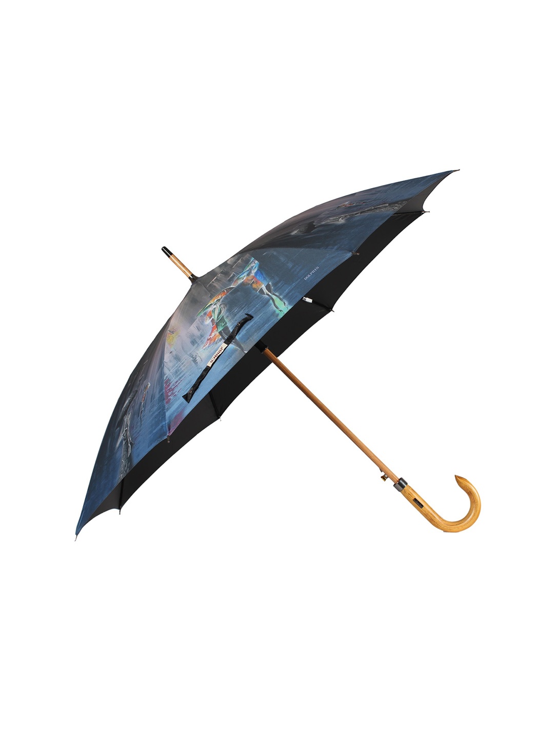 

Johns Unisex Blue & White 610 Woodking Fusion Non-Foldable Umbrella