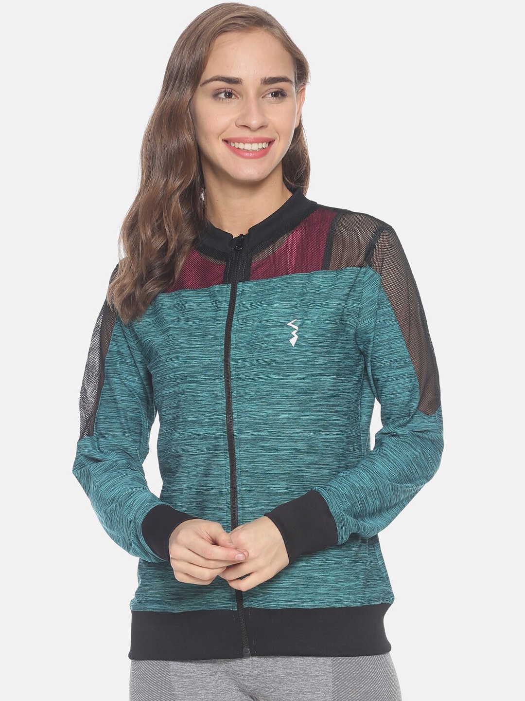 

Campus Sutra Women Green Solid Lightweight Sporty Jacket