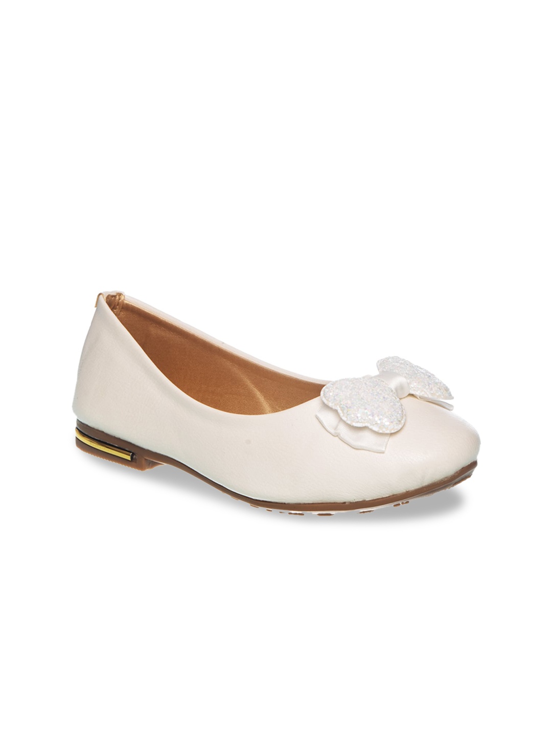 

Khadims Girls White Solid Ballerinas