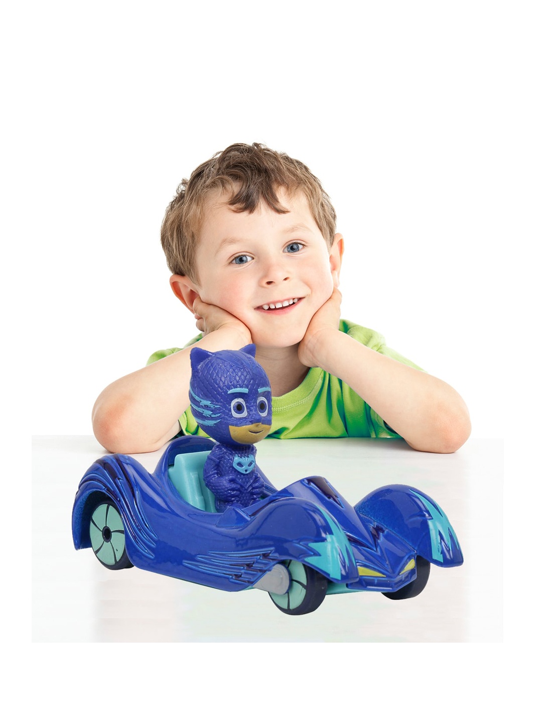 

PJ MASK Kids Blue & Beige Diecast Cat-Car Toy Vehicle