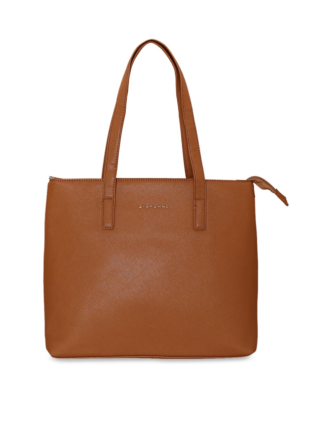 

GIORDANO Tan Brown Solid Tote Bag