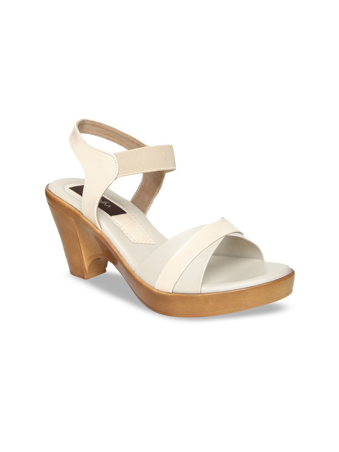 

VALIOSAA Women Cream-Coloured Solid Heels