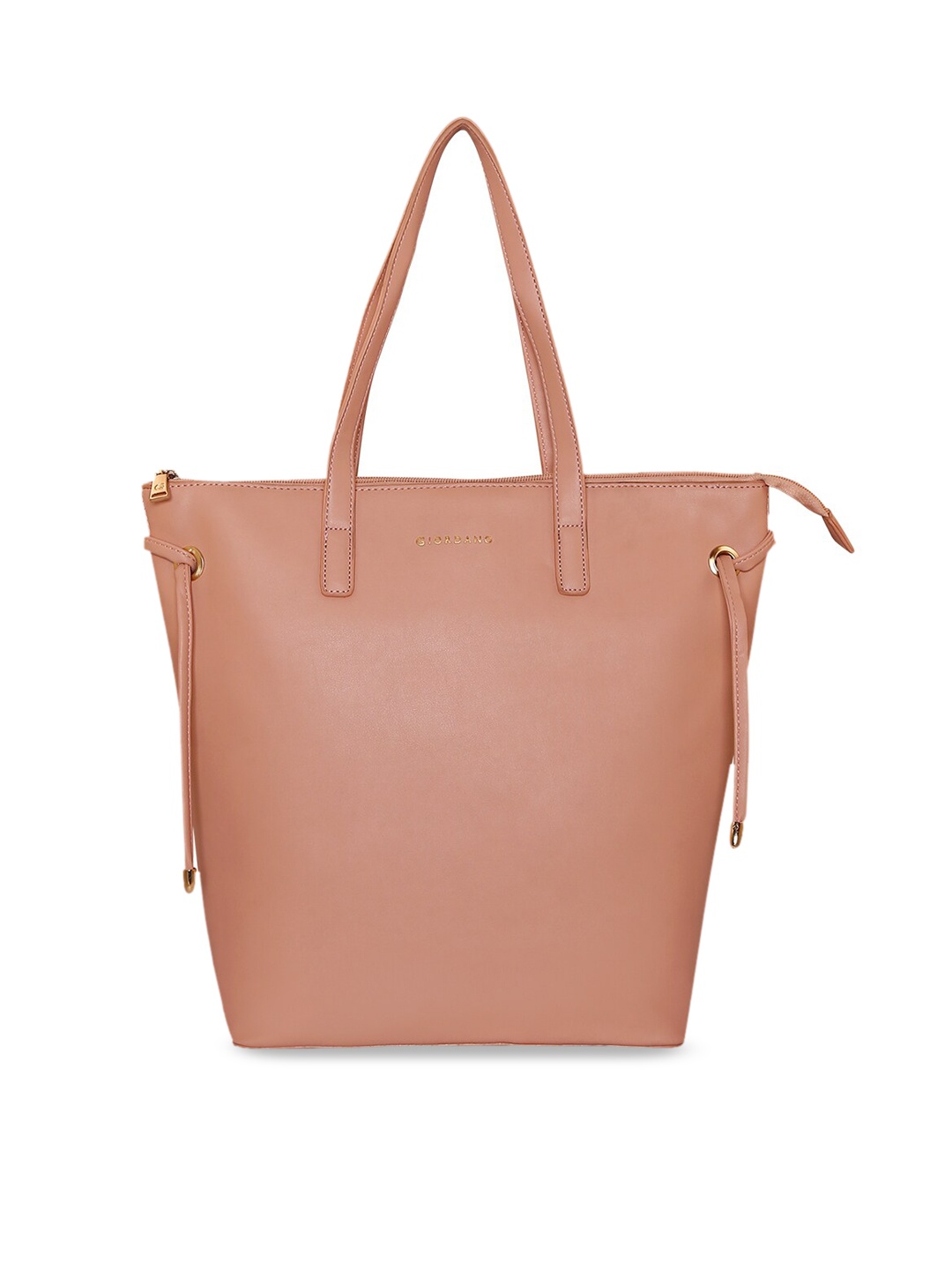 

GIORDANO Peach-Coloured Solid Tote Bag
