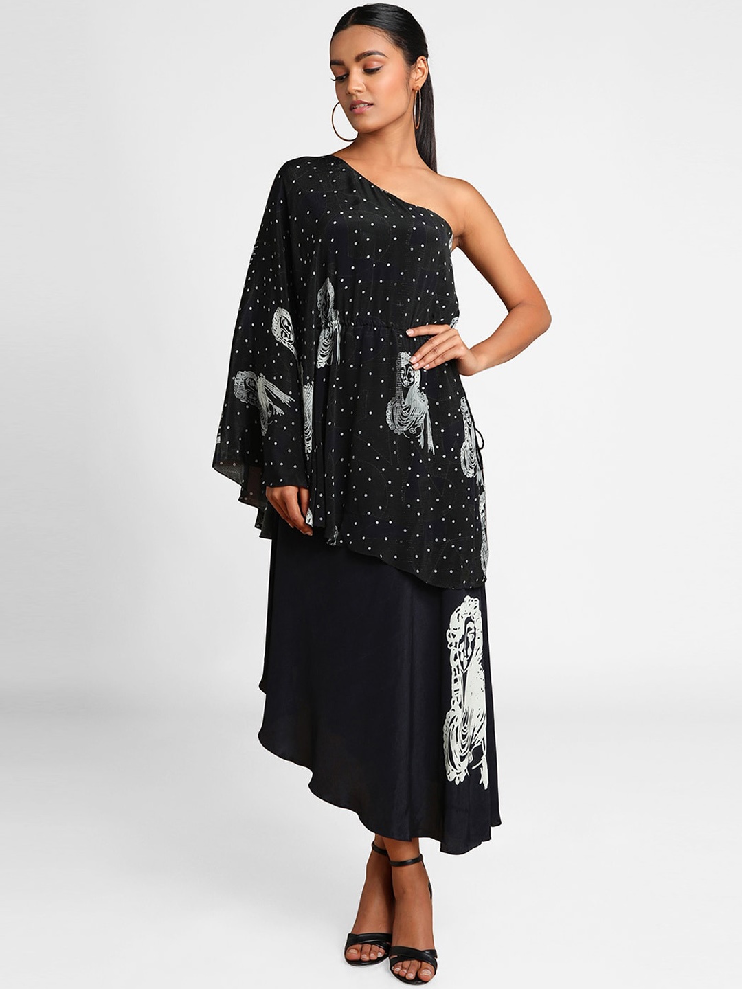 

Masaba Women Black Printed Maxi Dress