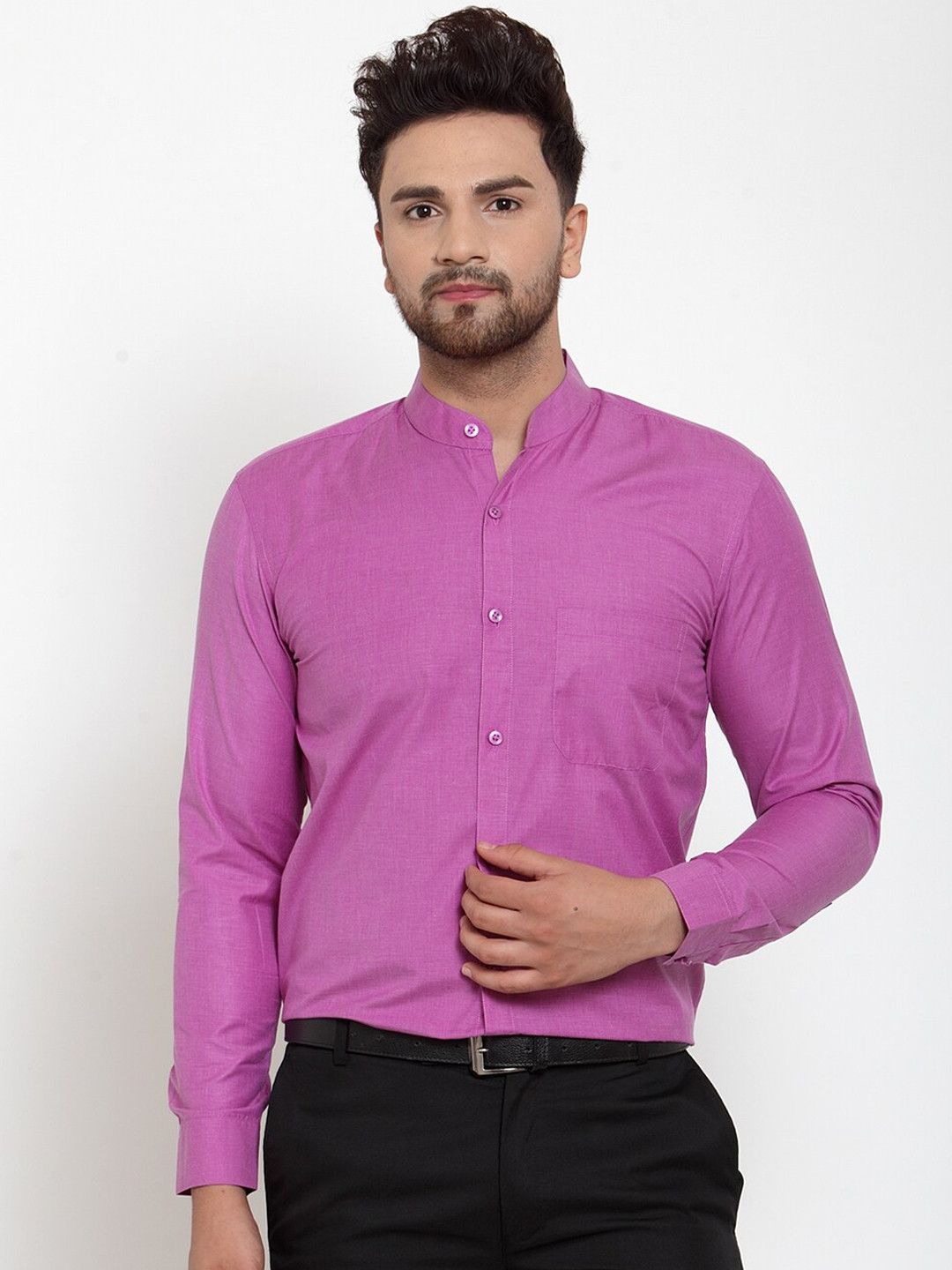 

JAINISH Men Pink Classic Regular Fit Solid Casual Shirt