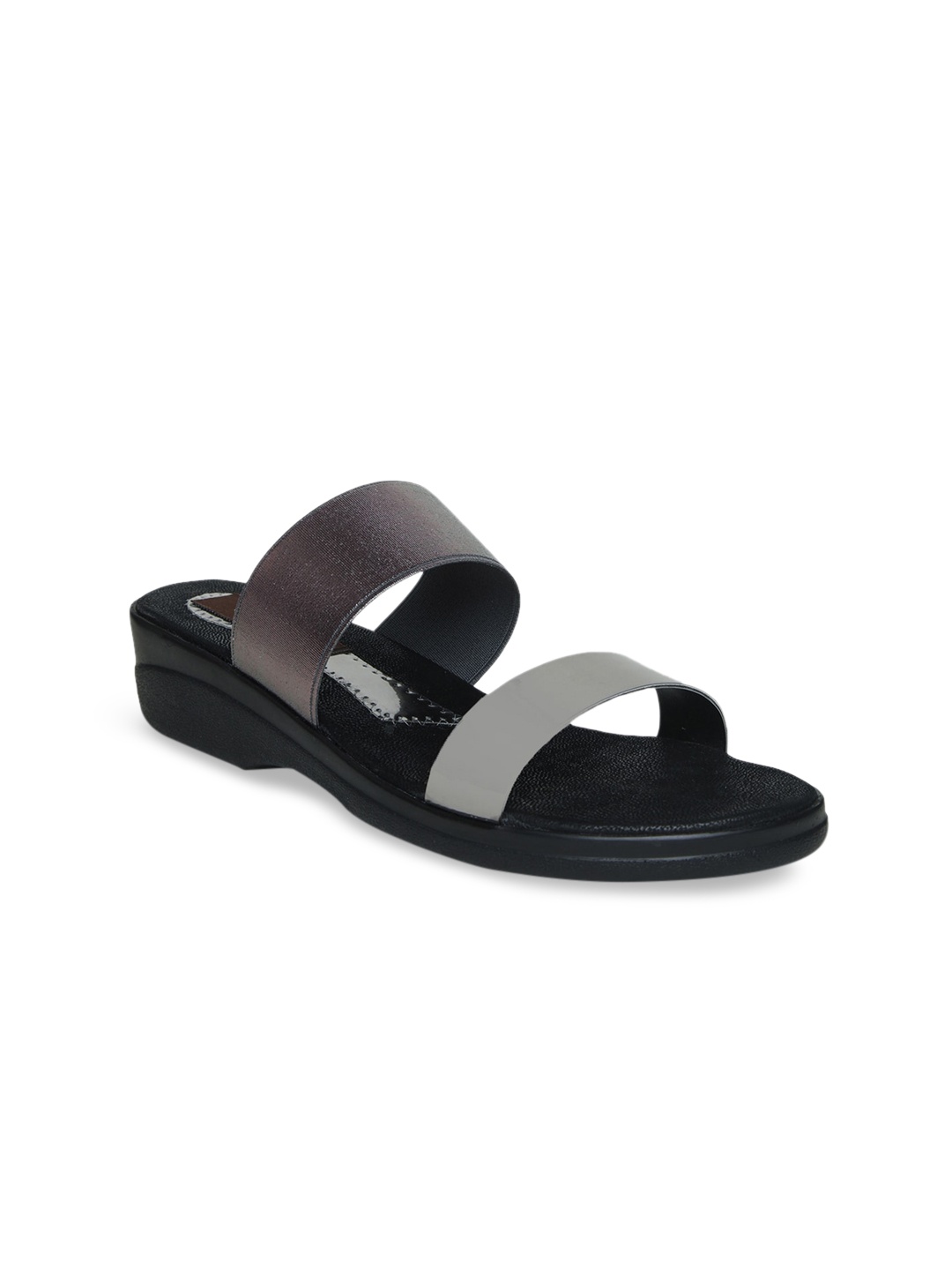 

VALIOSAA Women Grey Colourblocked Sandals