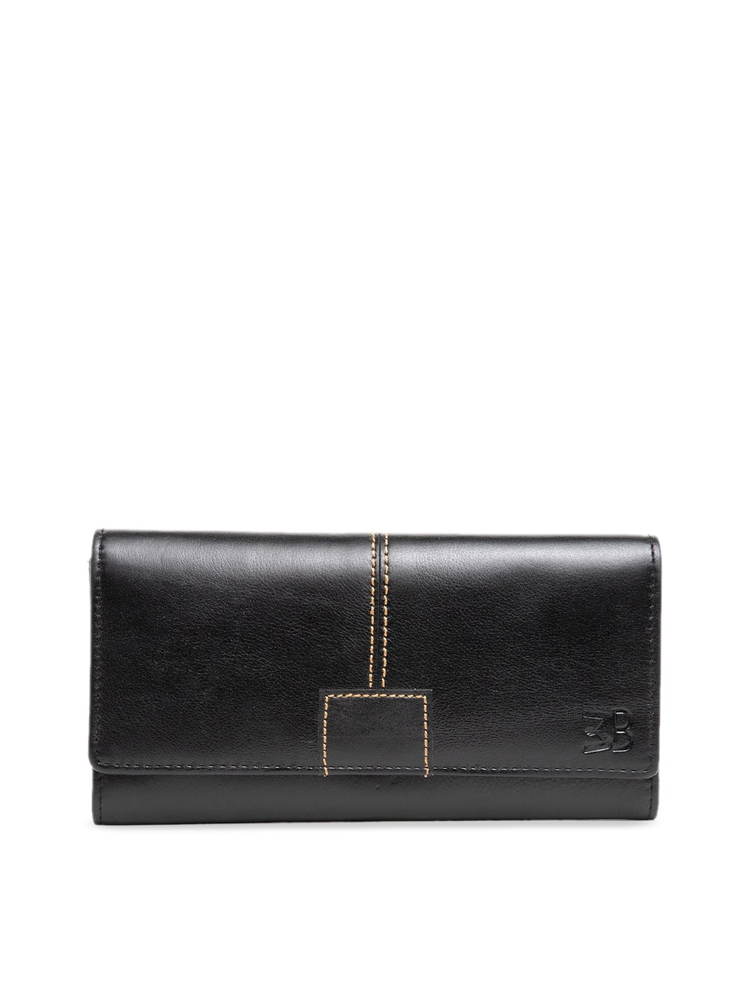 

WELBAWT Black Solid Leather Clutch