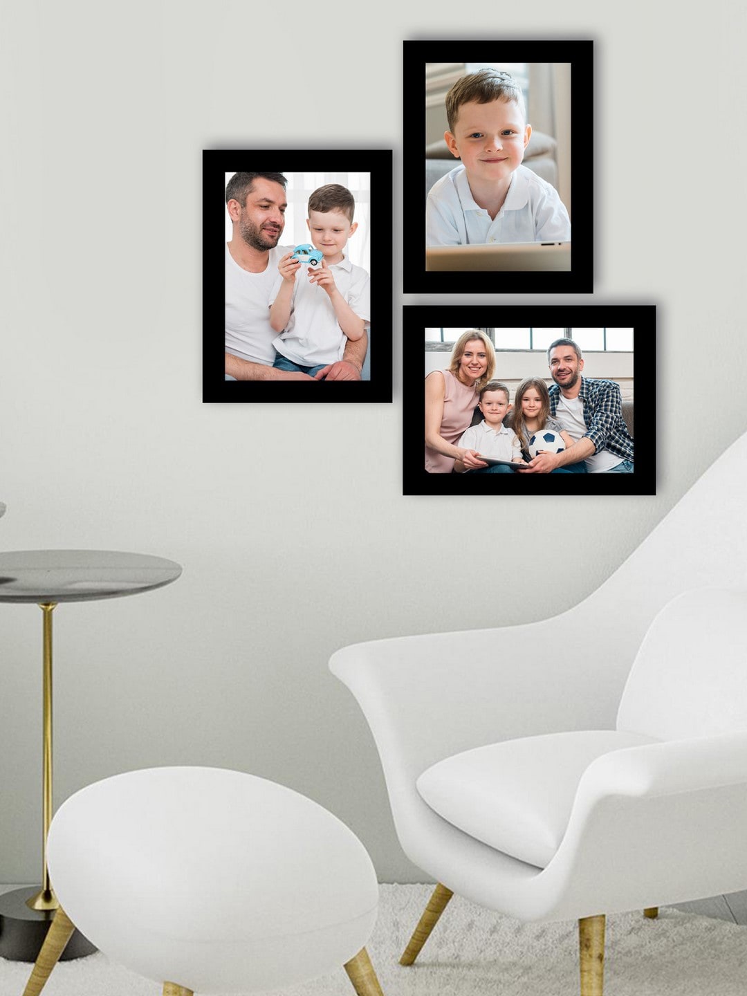 

eCraftIndia Set of 3 Black Wall Collage Photo Frames