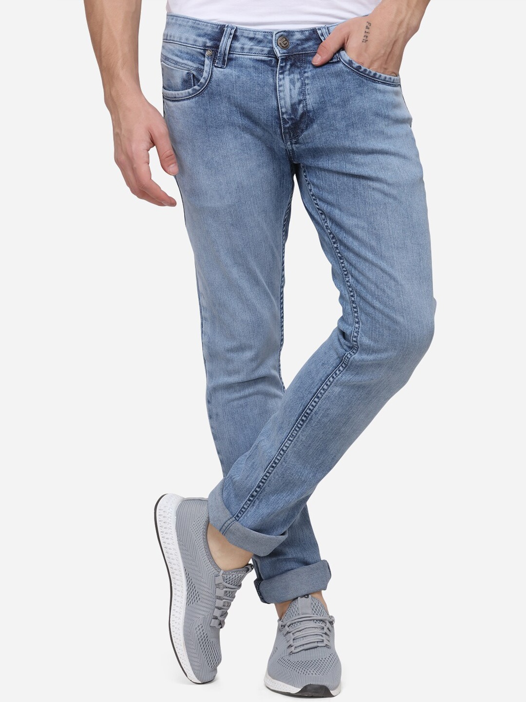 

Greenfibre Men Blue Slim Fit Mid-Rise Clean Look Jeans