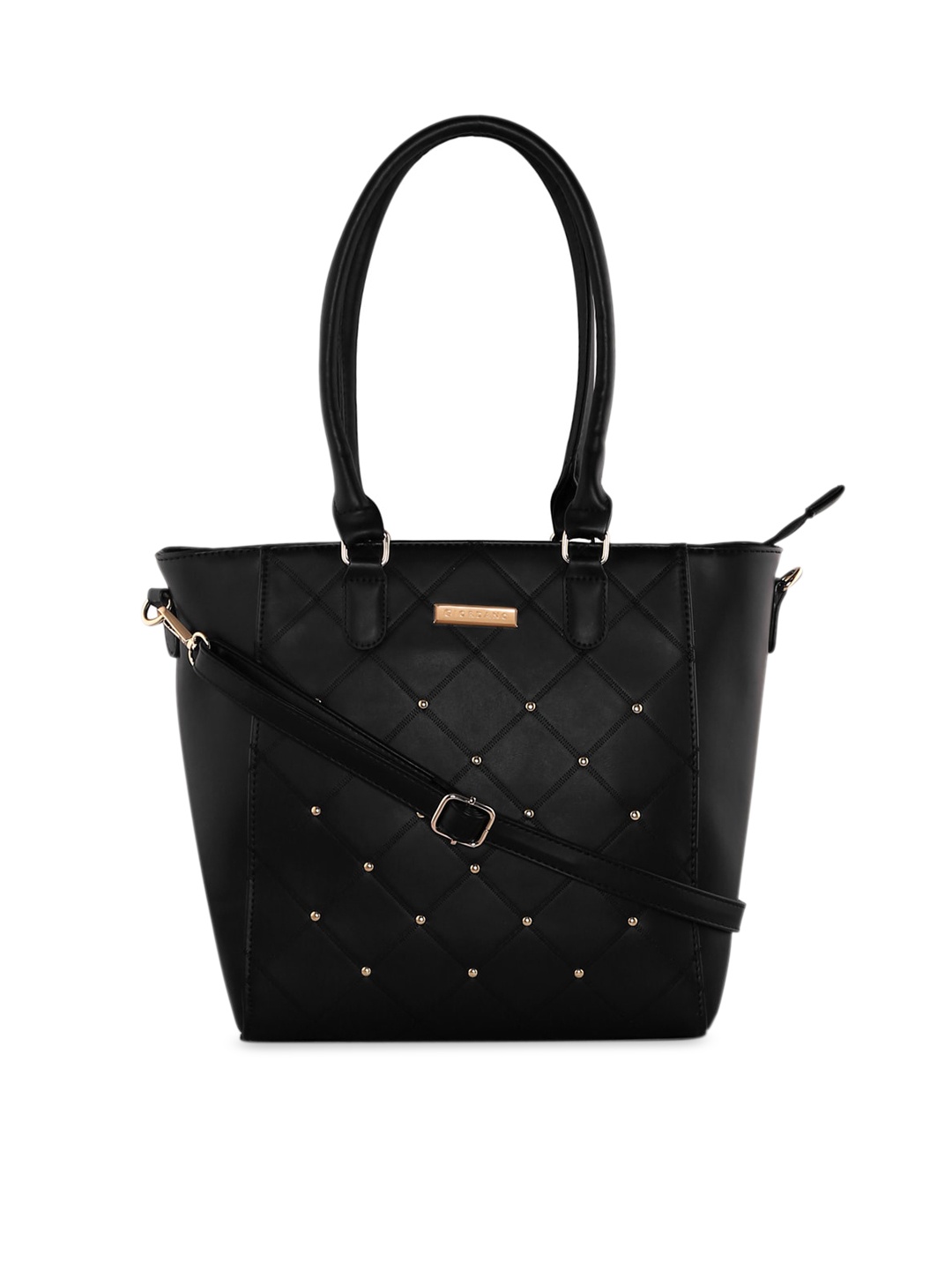 GIORDANO Black Embellished Tote Handbag