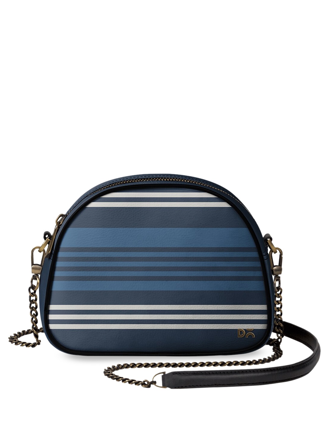 

DailyObjects Navy Blue Striped Sling Bag
