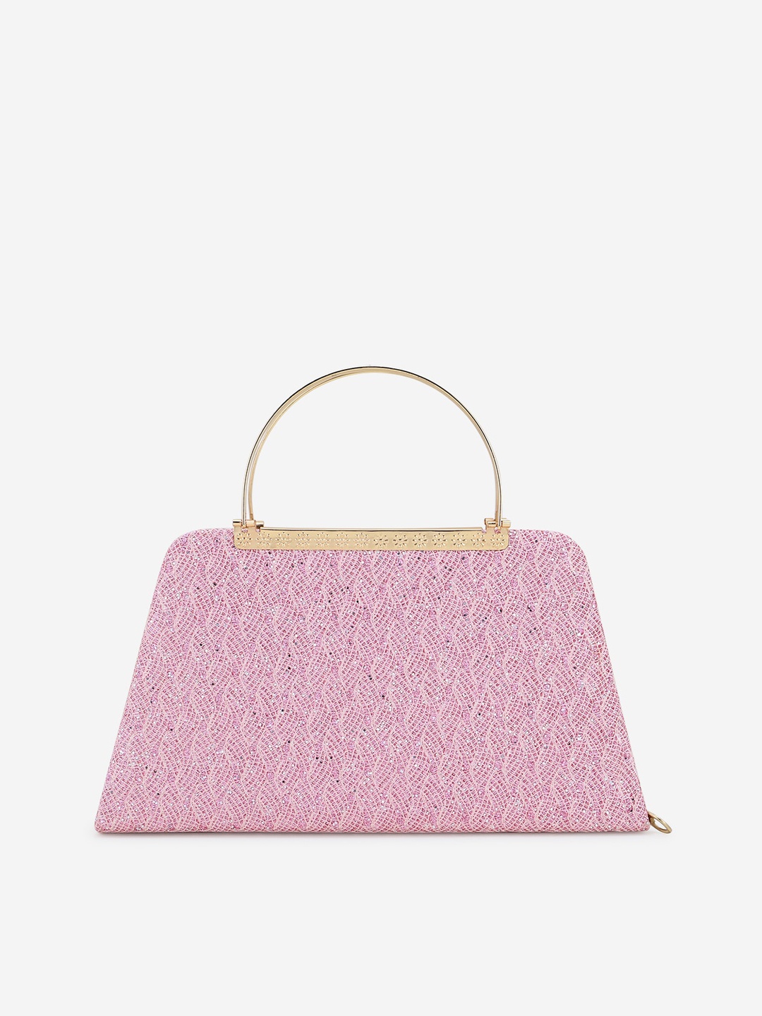 

Element Cart Pink & White Printed Clutch