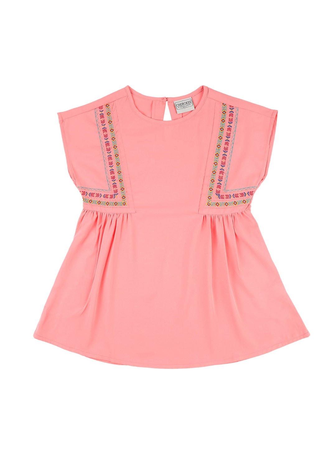 

Cherokee Girls Pink Embroidered Tunic