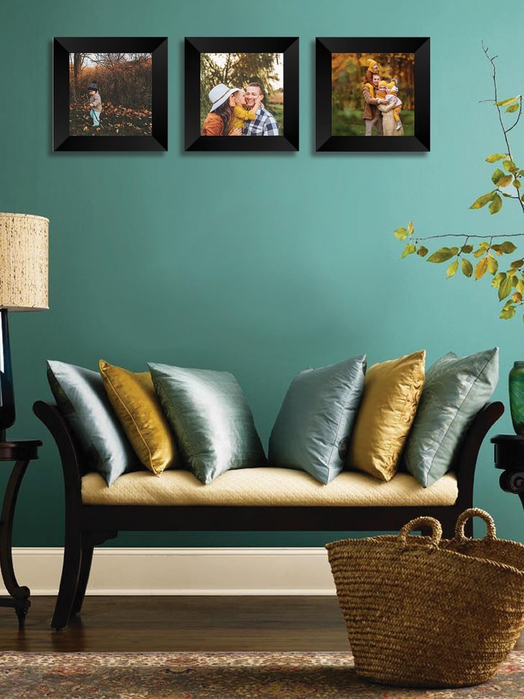 

eCraftIndia Set Of 3 Black Solid Memory Wall Collage Photo Frames